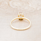 "AURUM" - LATTICE SUNSTONE SOLITAIRE ENGAGEMENT RING