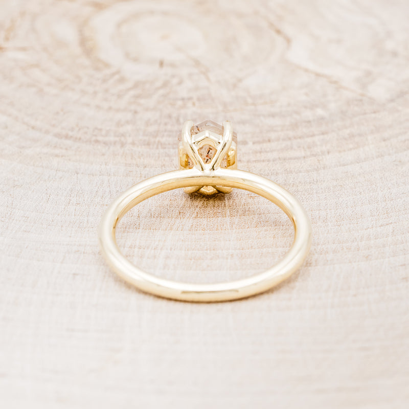 "AURUM" - LATTICE SUNSTONE SOLITAIRE ENGAGEMENT RING-19