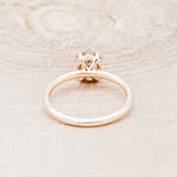 "AURUM" - LATTICE SUNSTONE SOLITAIRE ENGAGEMENT RING