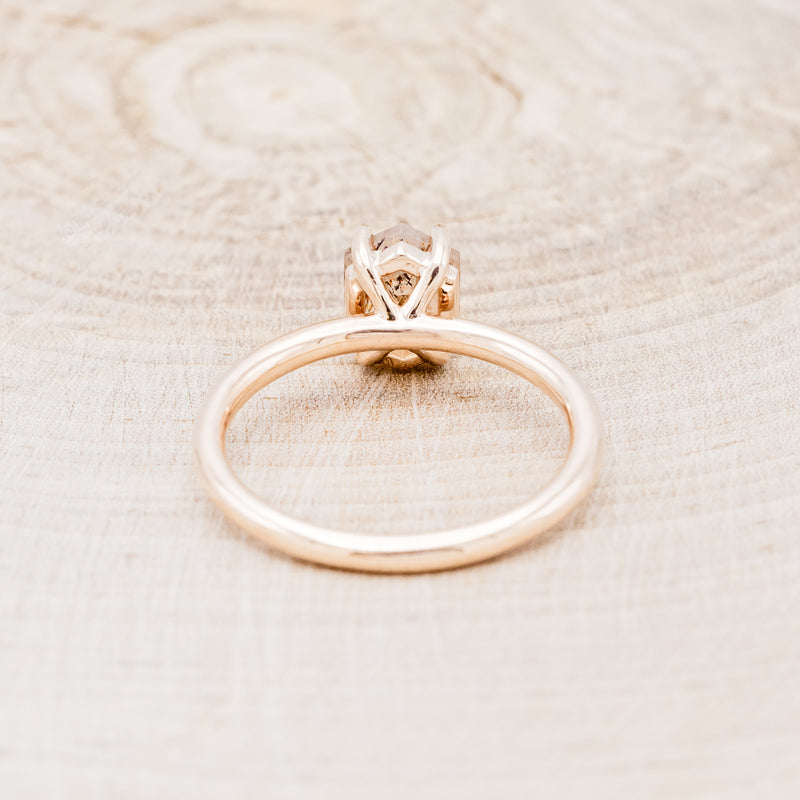 "AURUM" - LATTICE SUNSTONE SOLITAIRE ENGAGEMENT RING-5