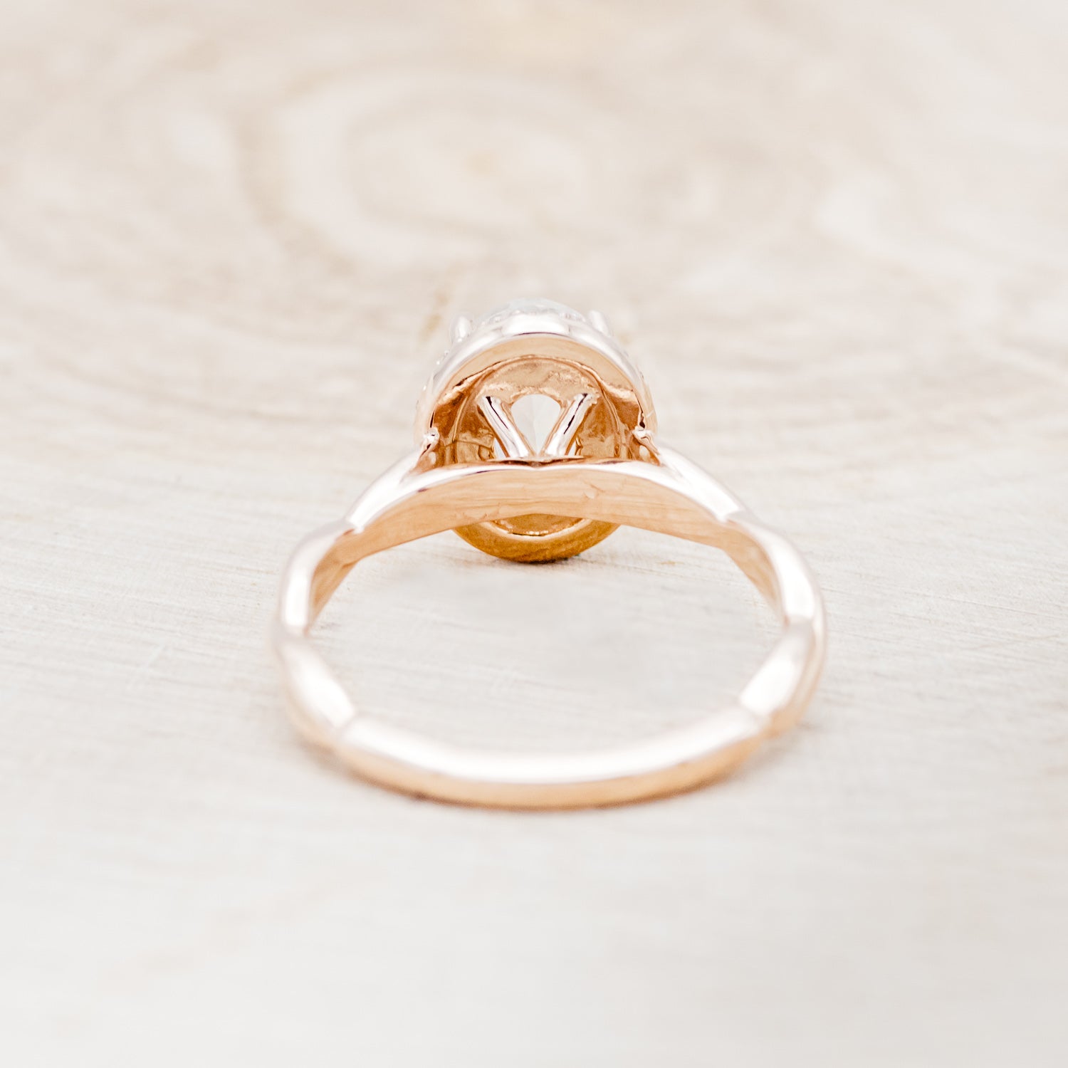 "EVERLEIGH" - OVAL MOONSTONE ENGAGEMENT RING WITH DIAMOND HALO-4