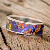 "RAINIER" - RED BURL DICHROLAM WEDDING BAND-2