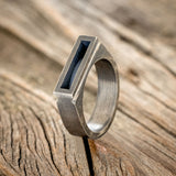 "HEMLOCK" - CUSTOM EMBOSSED SILVER POISON RING WITH A SANDBLASTED FINISH-9