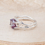 "ARTEMIS" - HEXAGON-CUT LAB-GROWN ALEXANDRITE ENGAGEMENT RING WITH DIAMOND ACCENTS-3