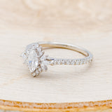 "FRITZI" - MARQUISE CUT MOISSANITE ENGAGEMENT RING WITH DIAMOND ACCENTS