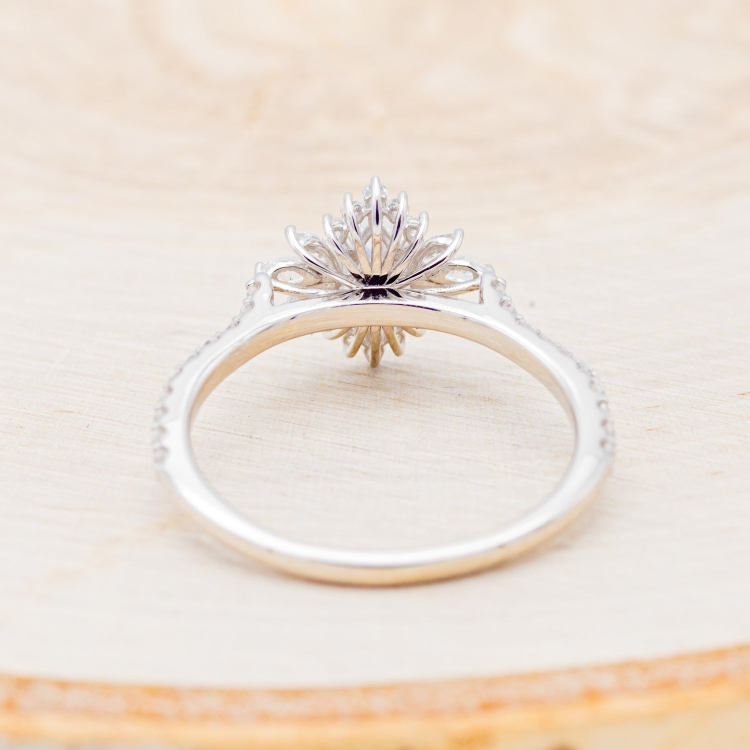 "FRITZI" - MARQUISE CUT MOISSANITE ENGAGEMENT RING WITH DIAMOND ACCENTS-11