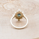 "AUTUMN" - PEAR-SHAPED LAB-GROWN ALEXANDRITE ENGAGEMENT RING WITH DIAMOND HALO