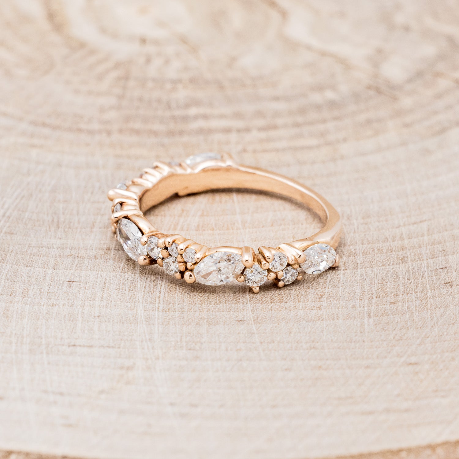 ANNIVERSARY BAND WITH MARQUISE DIAMOND ACCENTS-3