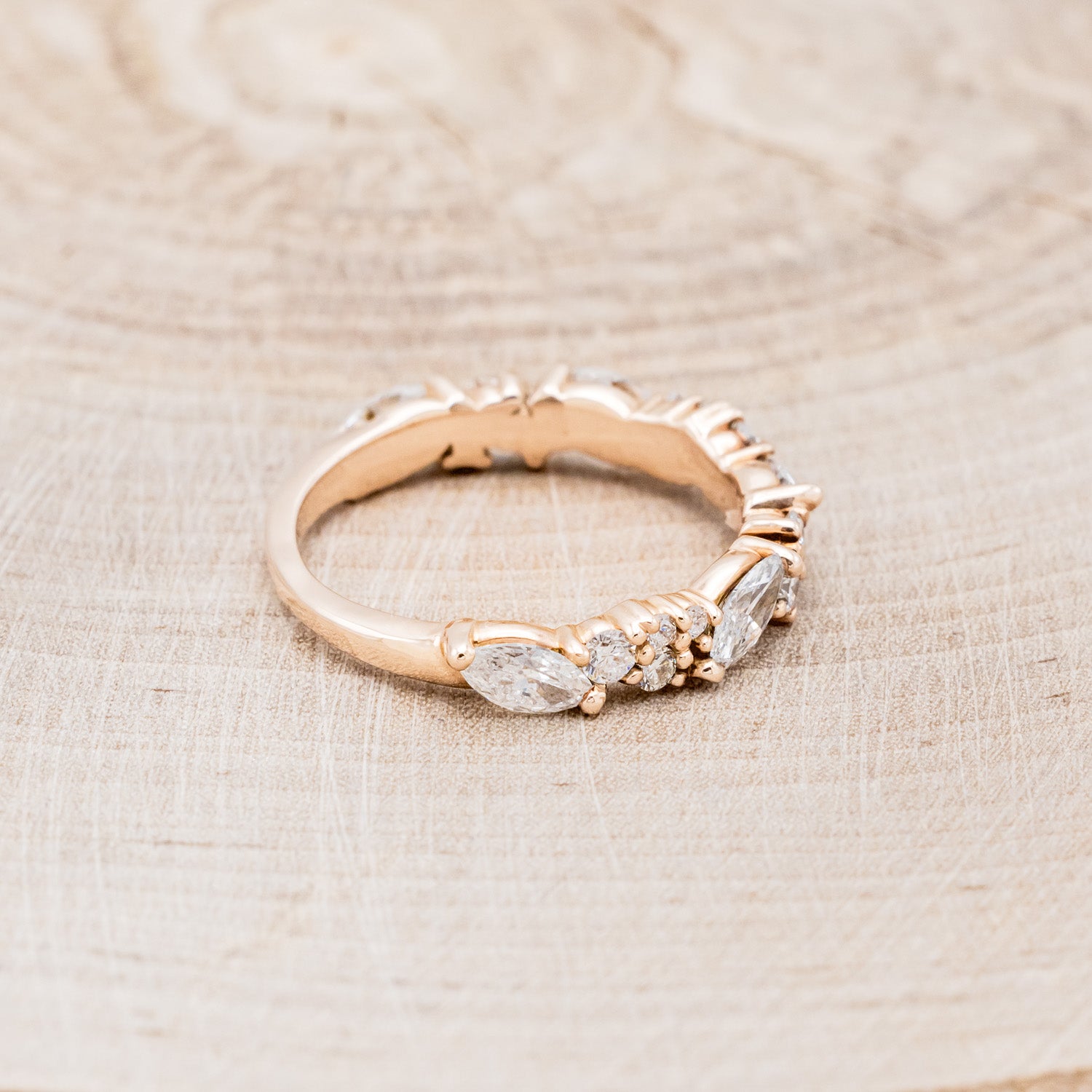 ANNIVERSARY BAND WITH MARQUISE DIAMOND ACCENTS-2