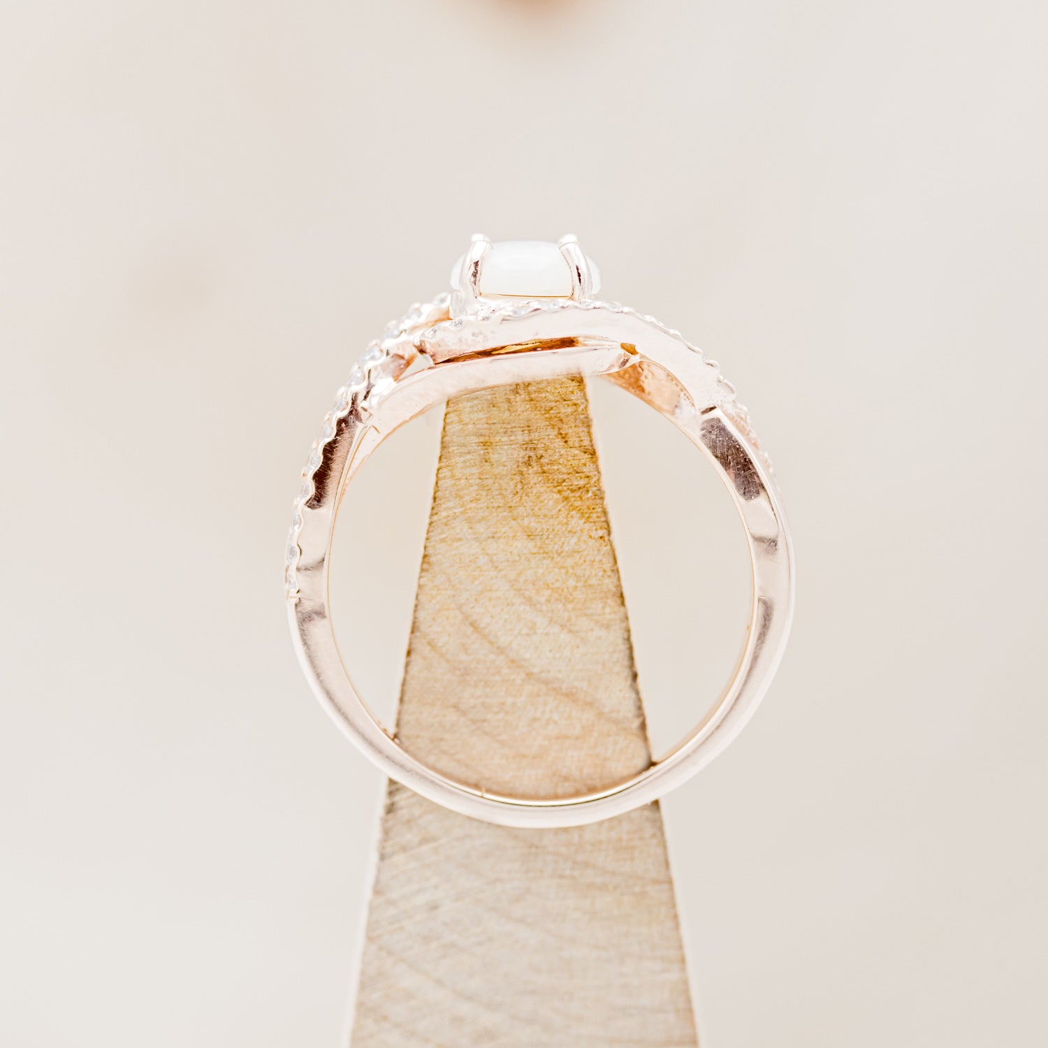 "MABLE" - BYPASS-STYLE OPAL ENGAGEMENT RING WITH DIAMOND ACCENTS-5