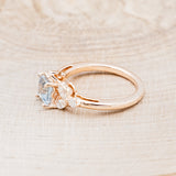 "BLOSSOM" - PRINCESS-CUT AQUAMARINE ENGAGEMENT RING WITH DIAMOND ACCENTS-3