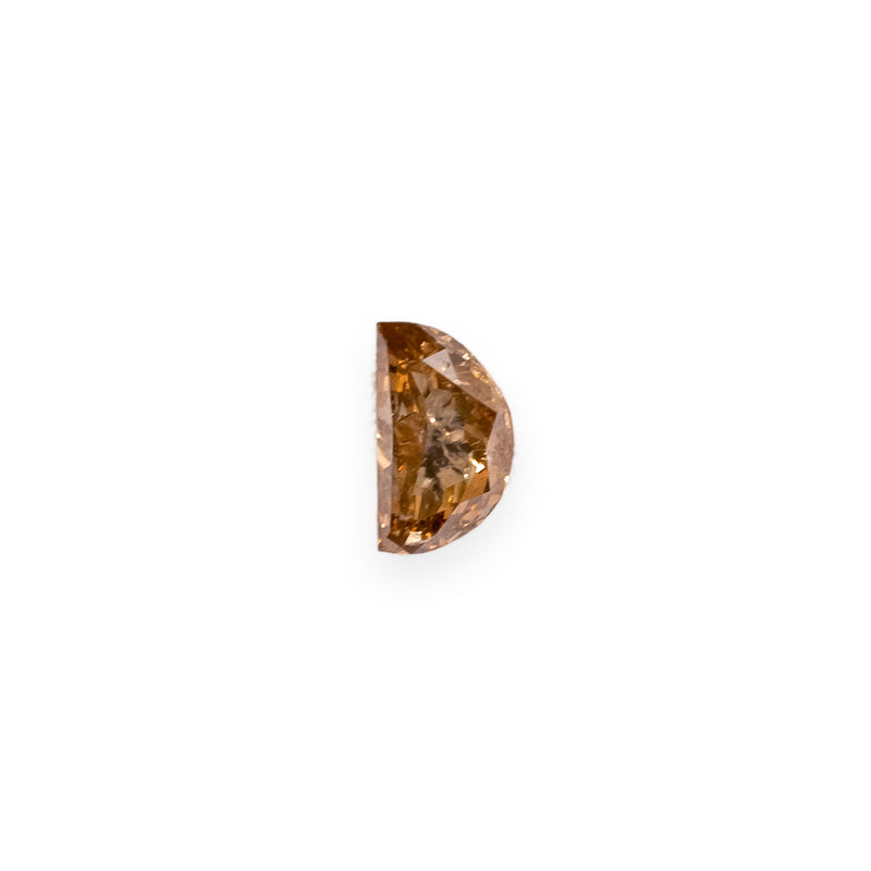 0.29ct 5.00x2.97mm HALF MOON DOUBLE CUT CHAMPAGNE SALT & PEPPER DIAMOND