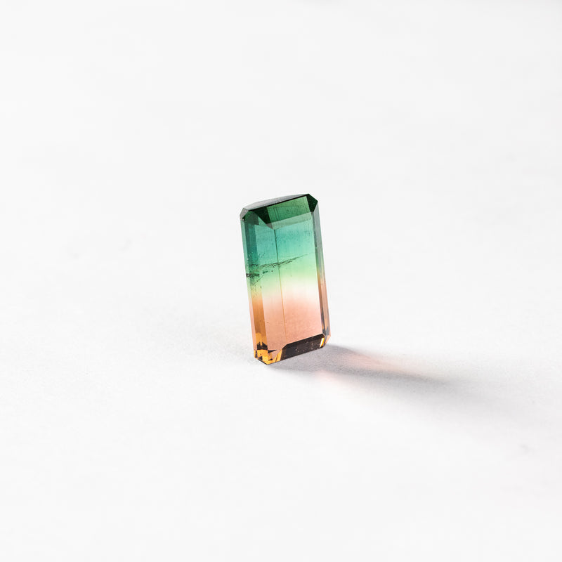 "THALIA" - EMERALD CUT BI-COLOR TOURMALINE-2