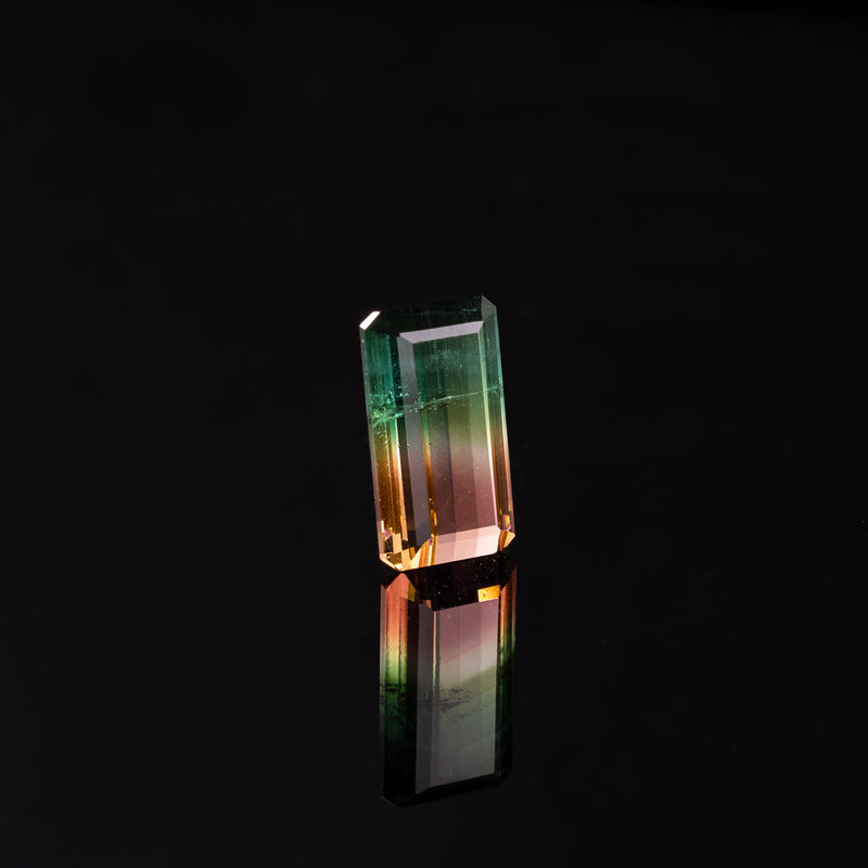 "THALIA" - EMERALD CUT BI-COLOR TOURMALINE-6