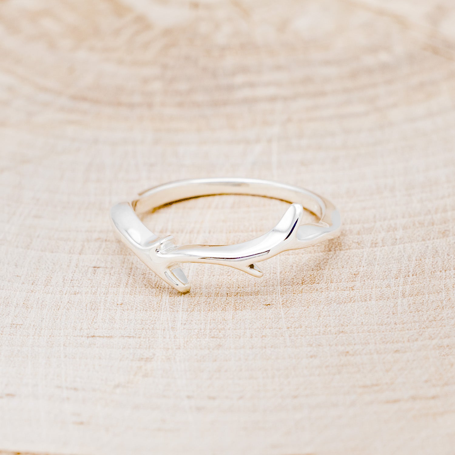 "ARTEMIS" STACKER - 14K GOLD ANTLER-STYLE STACKING BAND-20