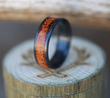 "RAINIER" - BURNT HEDGE WOOD WEDDING BAND - READY TO SHIP-1