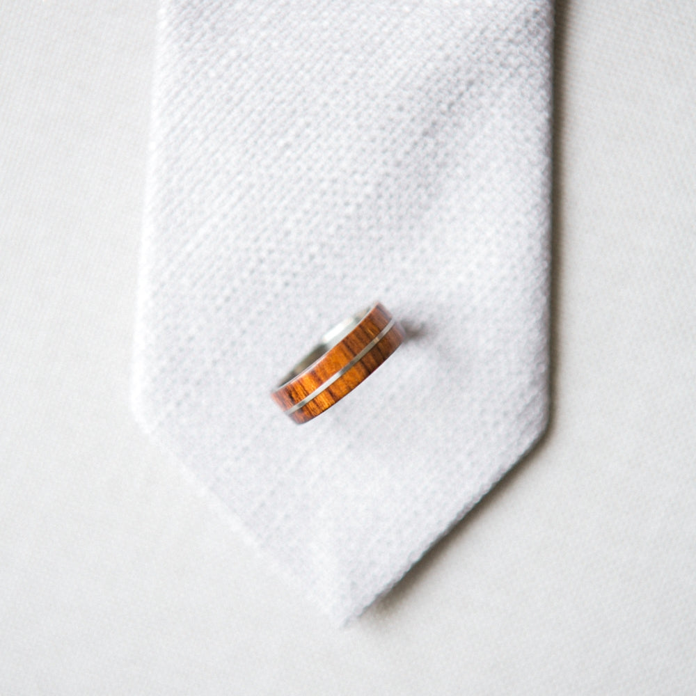 "GOLDEN" - IRONWOOD WEDDING BAND-11