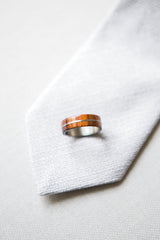 "GOLDEN" - IRONWOOD WEDDING BAND - READY TO SHIP-7