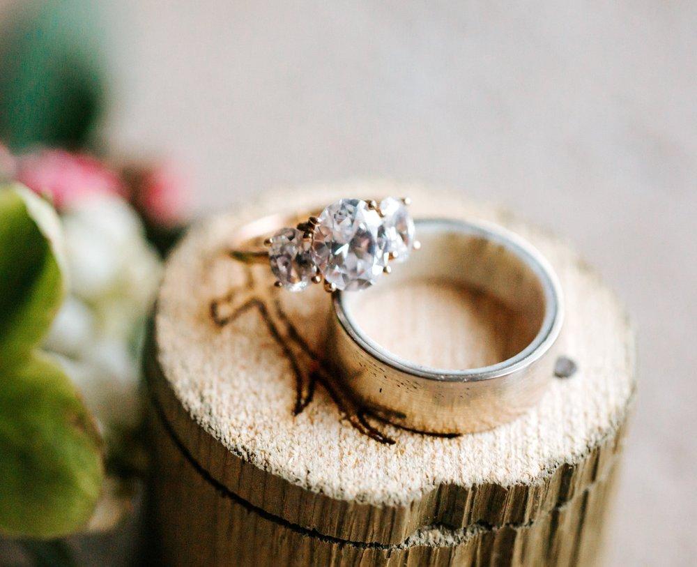 ANTLER LINED WEDDING BAND-39