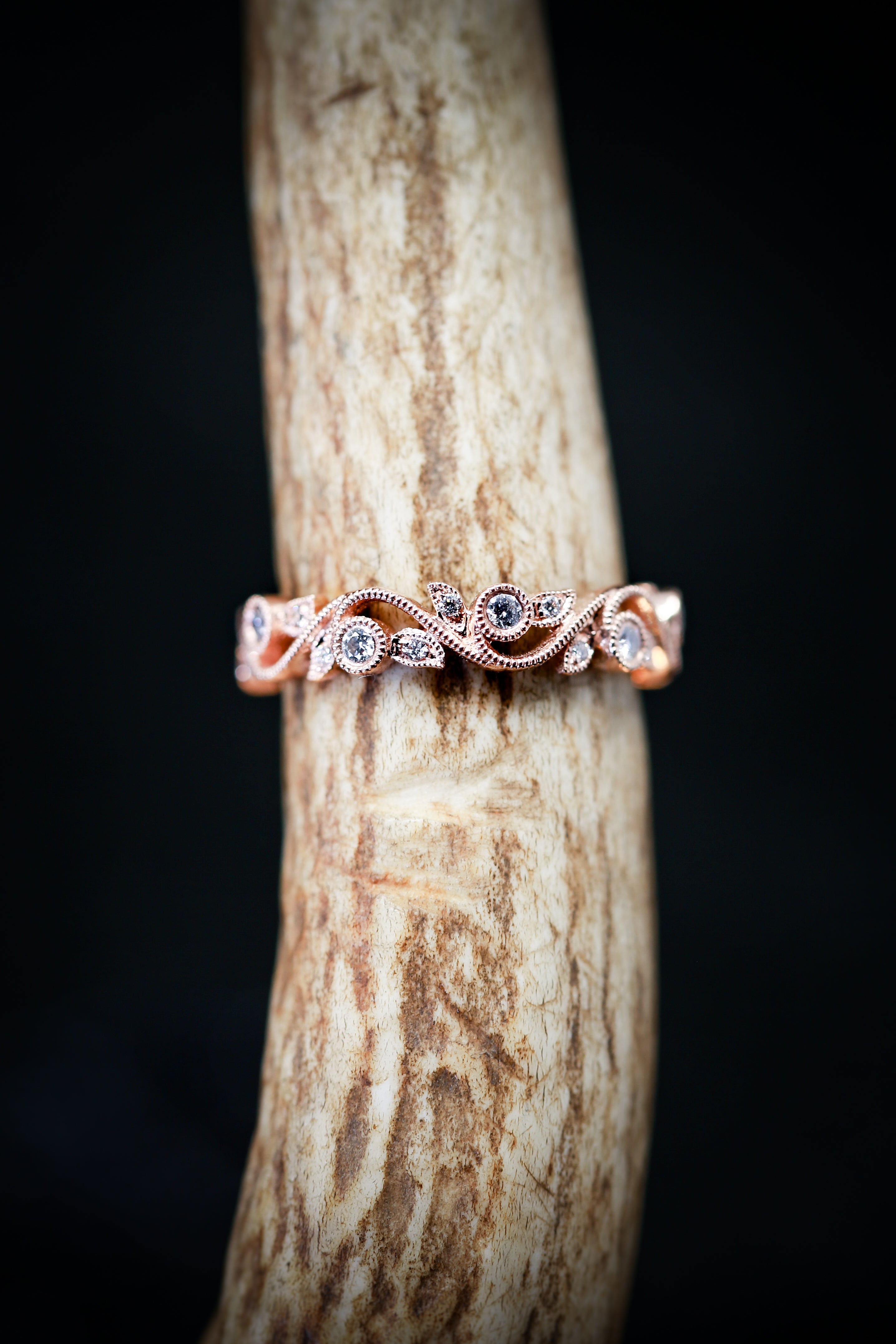 FLORAL BAND WITH DIAMOND ACCENTS-4