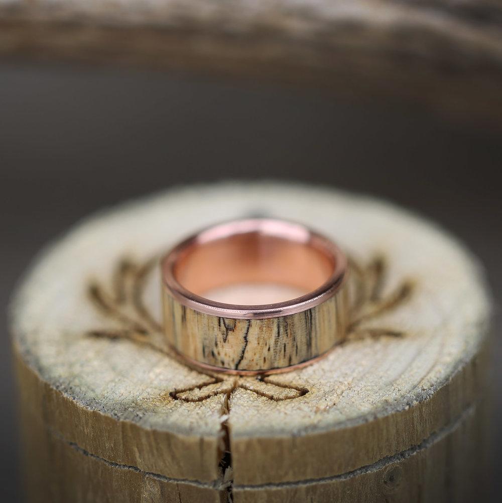 "RAINIER" - SPALTED MAPLE WEDDING BAND-14