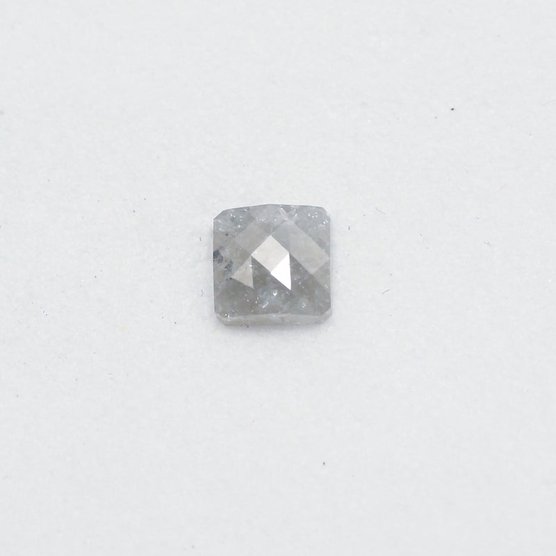 0.58ct 4.69x4.68mm CUSHION ROSE CUT SALT & PEPPER DIAMOND