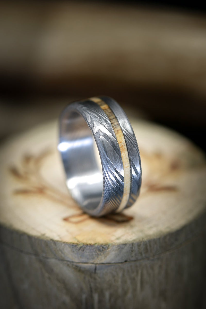 "VERTIGO" - OFFSET SPALTED MAPLE WEDDING BAND - READY TO SHIP-8