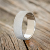 FACETED WEDDING RING WITH A SANDBLASTED FINISH - READY TO SHIP