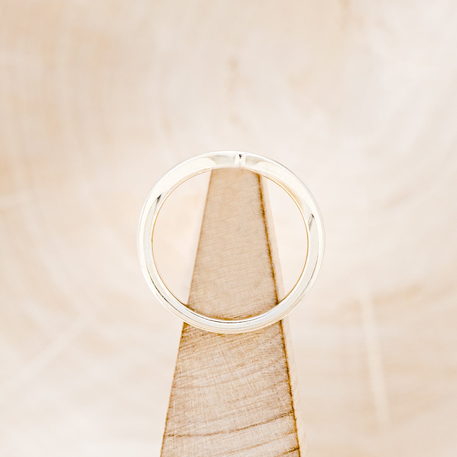 "KIDA" - V-SHAPE STACKING WEDDING BAND WITH TURQUOISE INLAY-17