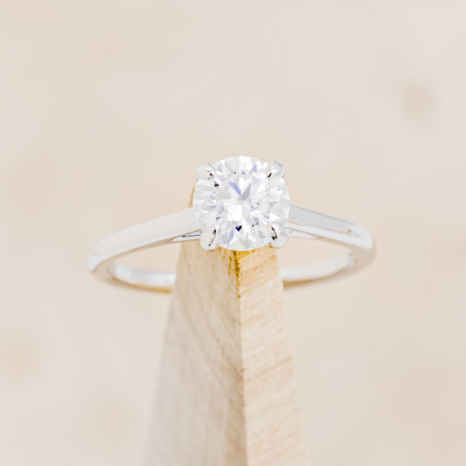 4 PRONG ROUND CUT MOISSANITE SOLITAIRE ENGAGEMENT RING-13