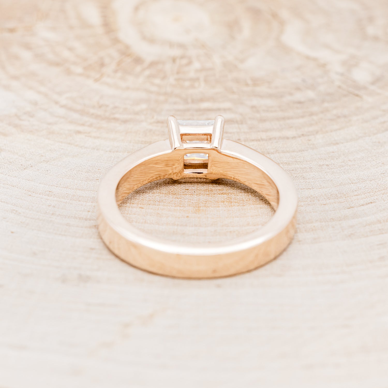 "EOTA" - PRINCESS CUT MOISSANITE ENGAGEMENT RING WITH FIRE & ICE OPAL INLAYS-5