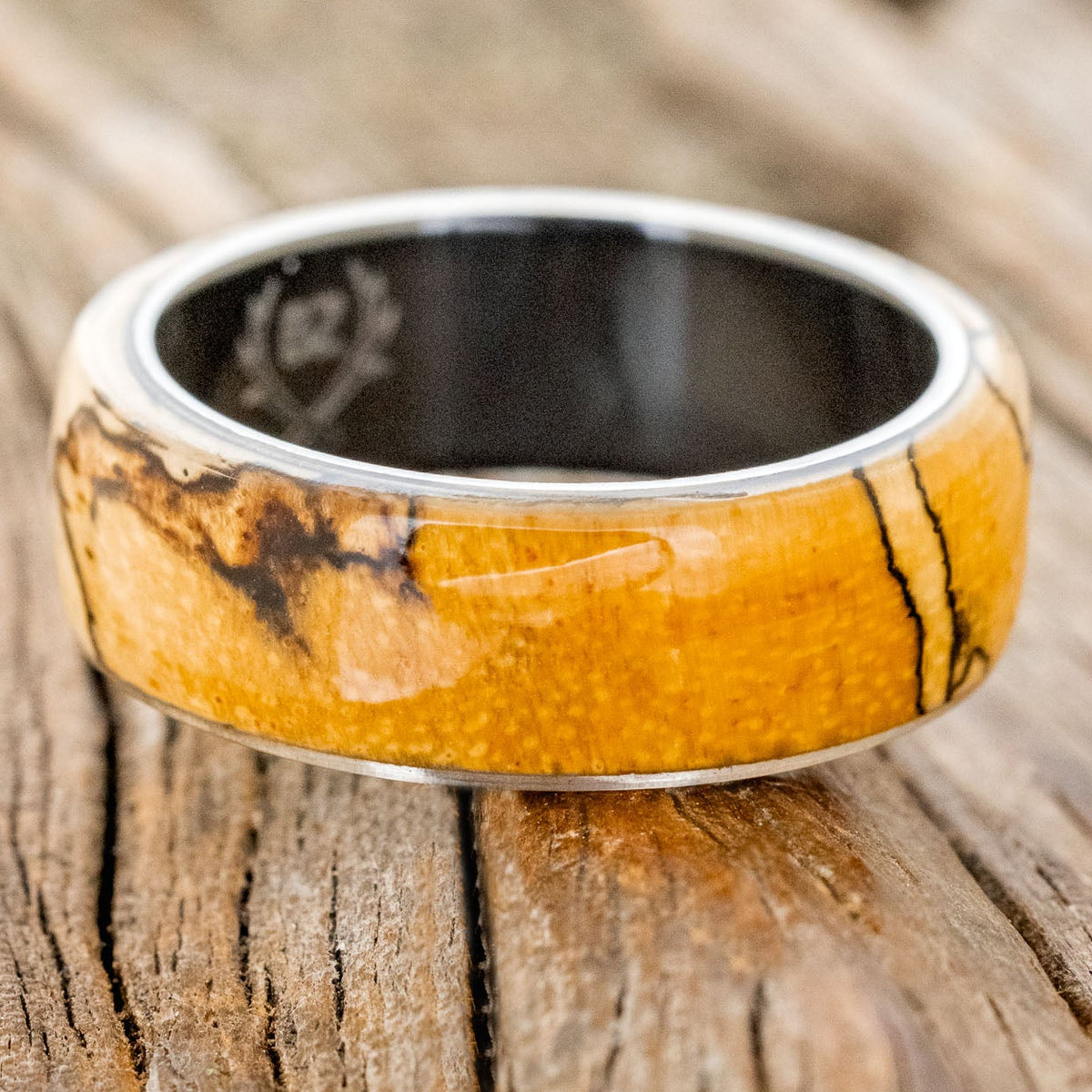 "HAVEN" - SPALTED MAPLE WEDDING RING-9