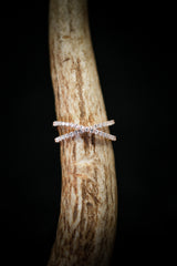 CRISS-CROSS DIAMOND BAND WITH 1/2ctw DIAMONDS (available in 14K rose, white, or yellow gold) - Staghead Designs - Antler Rings By Staghead Designs