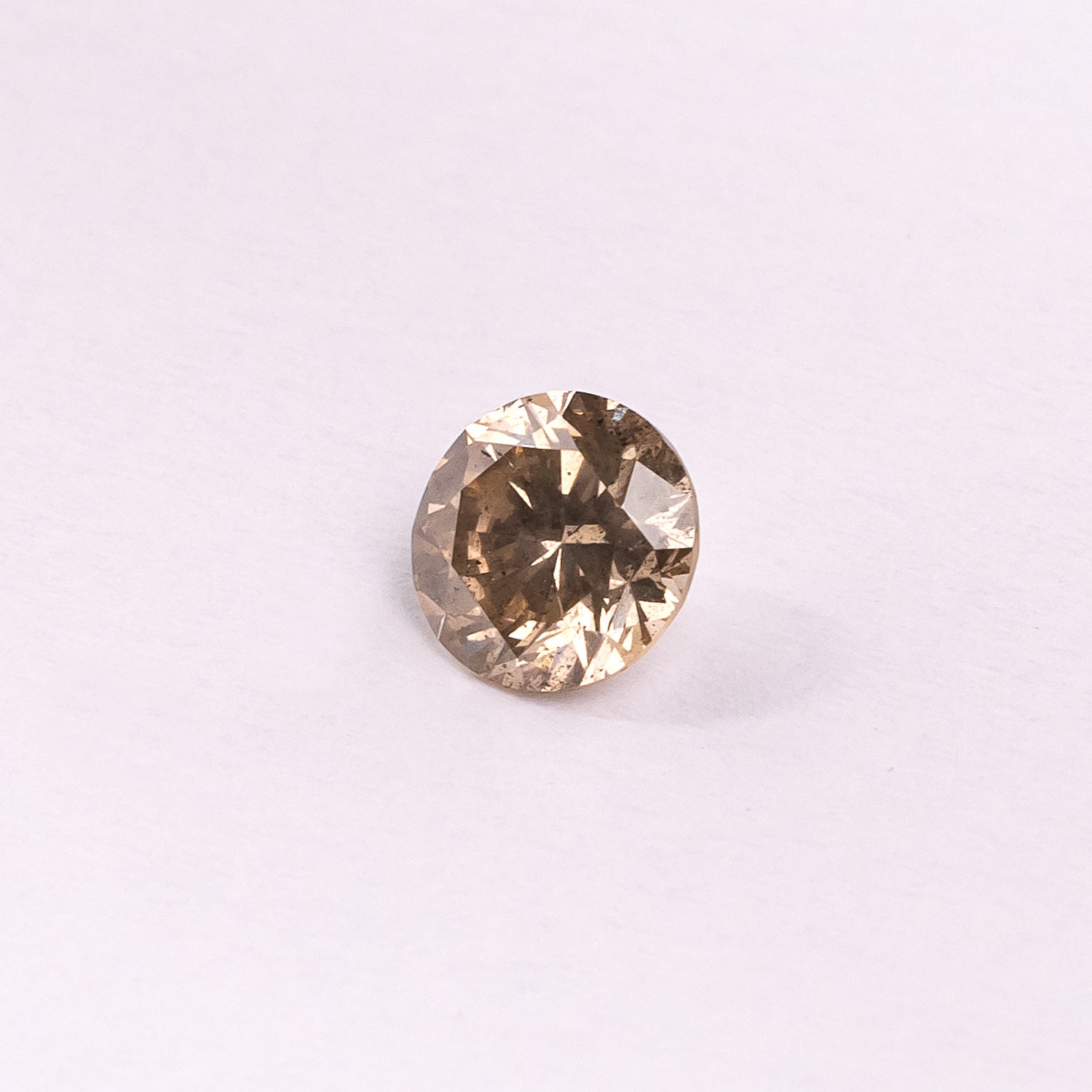 0.68ct 5.55mm BRILLIANT ROUND CUT CHAMPAGNE DIAMOND-2
