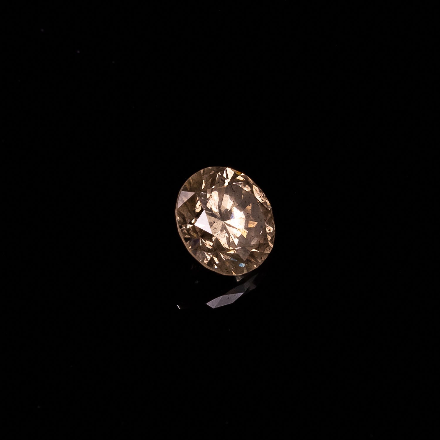 0.68ct 5.55mm BRILLIANT ROUND CUT CHAMPAGNE DIAMOND-6