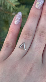 "VÉRONIQUE" - TRIANGLE DOUBLE CUT SALT & PEPPER DIAMOND