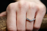 KIDA - V-SHAPED DIAMOND WEDDING BAND-10