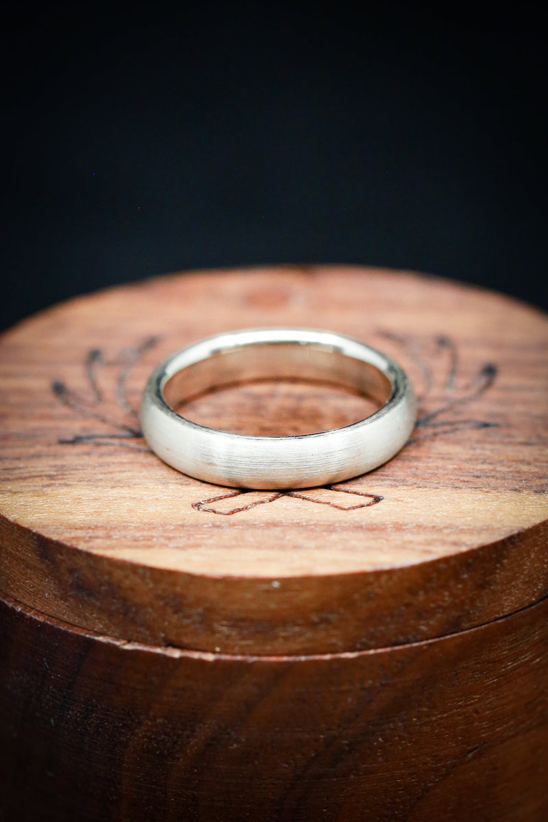 Classic Brushed Finish Wedding Band Minimal Wedding Ring - Staghead Designs 