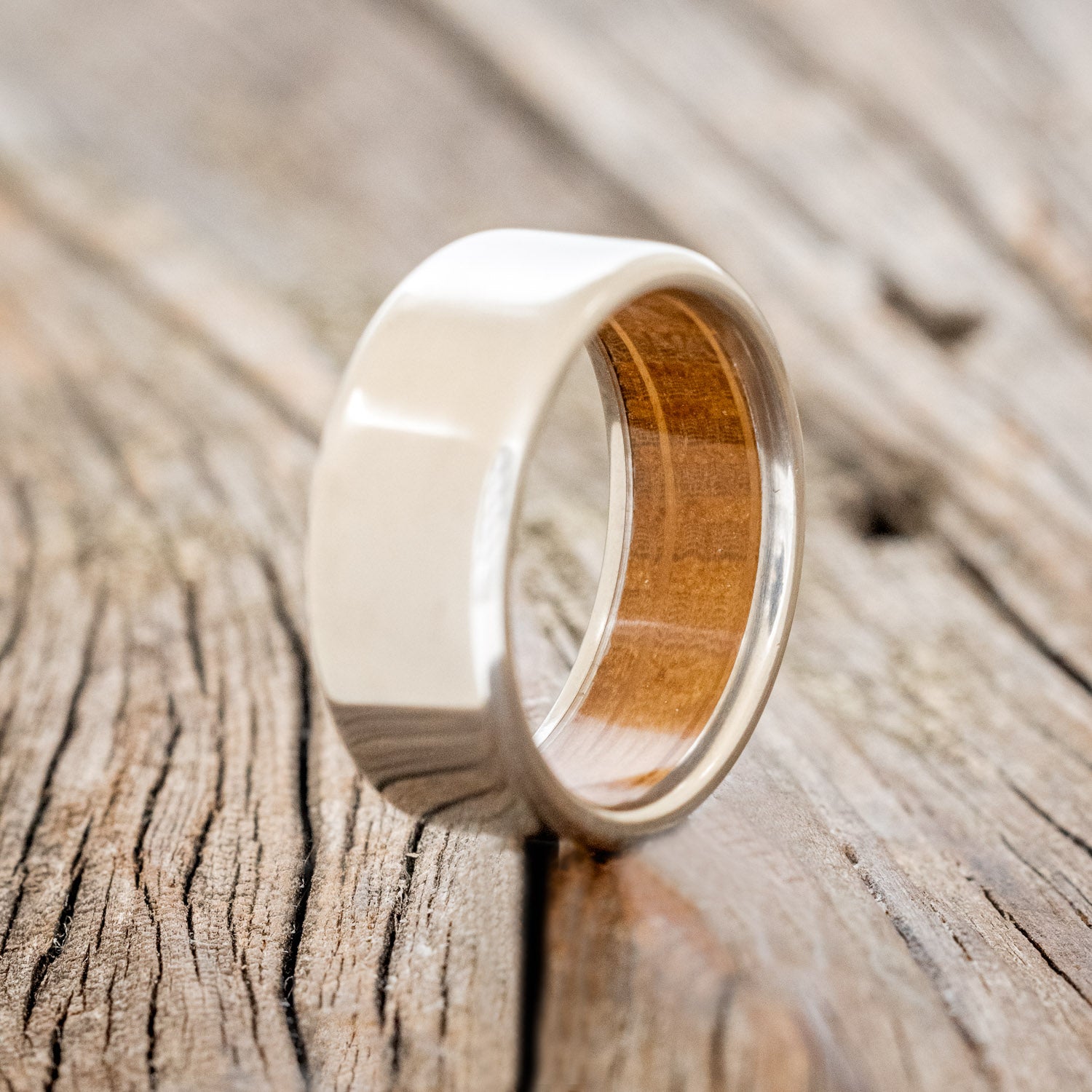 WHISKEY BARREL LINED WEDDING BAND-3