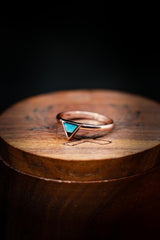 Turquoise Stacking Band - Triangle Stacking Ring - Staghead Designs