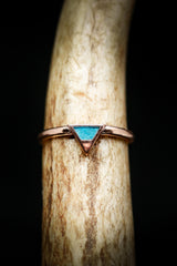 TRIANGLE & TURQUOISE STACKING BAND WITH GOLD FILLED SECTION