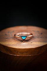 TRIANGLE & TURQUOISE STACKING BAND WITH GOLD FILLED SECTION