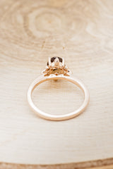 Zella - Smoky Quartz Women's Engagement Ring with Diamond Accents