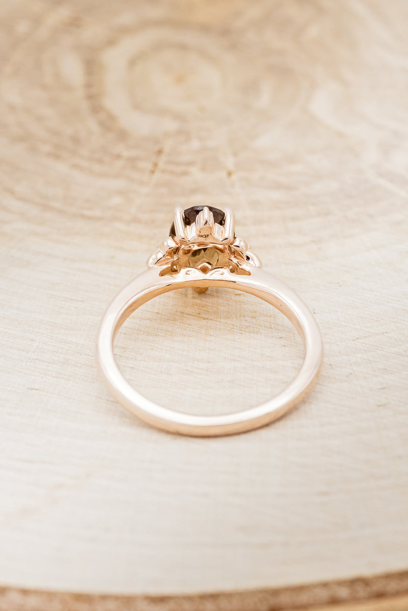 Zella - Smoky Quartz Women's Engagement Ring with Diamond Accents