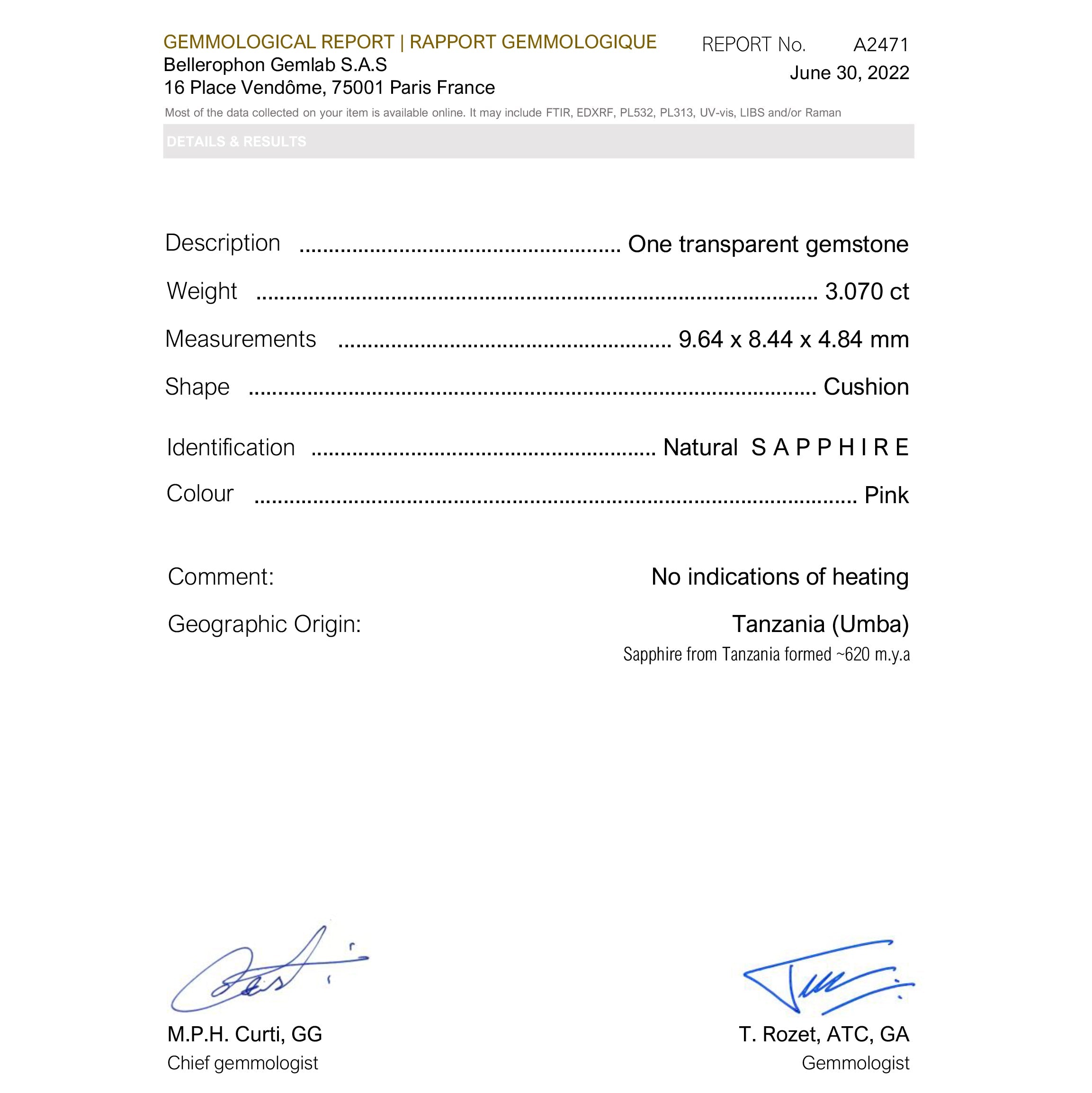 3.07ct 9.65x8.46x4.86mm Oval Brilliant Sapphire 22750-01-Staghead Designs