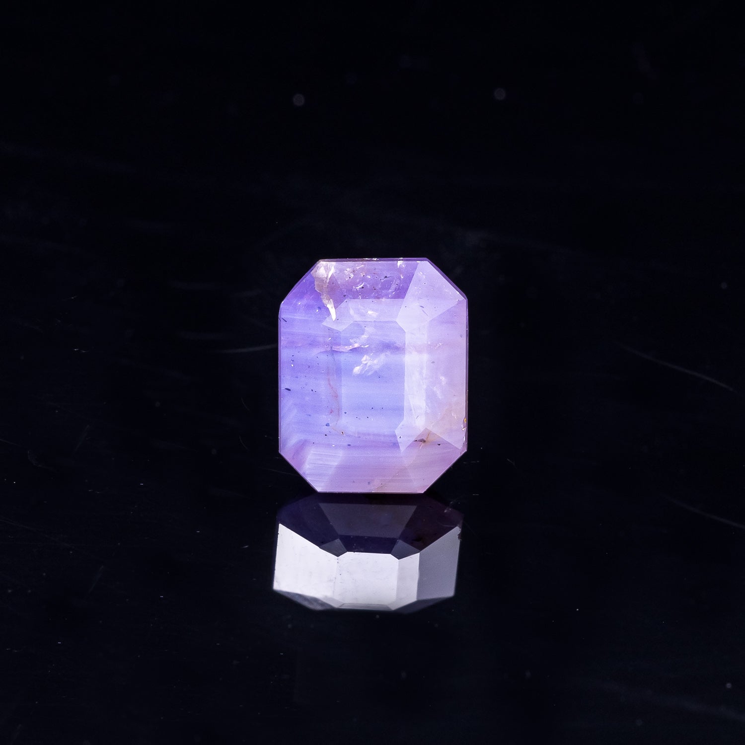 "ARIA" - CUT CORNER OPALESCENT PURPLE SAPPHIRE-4