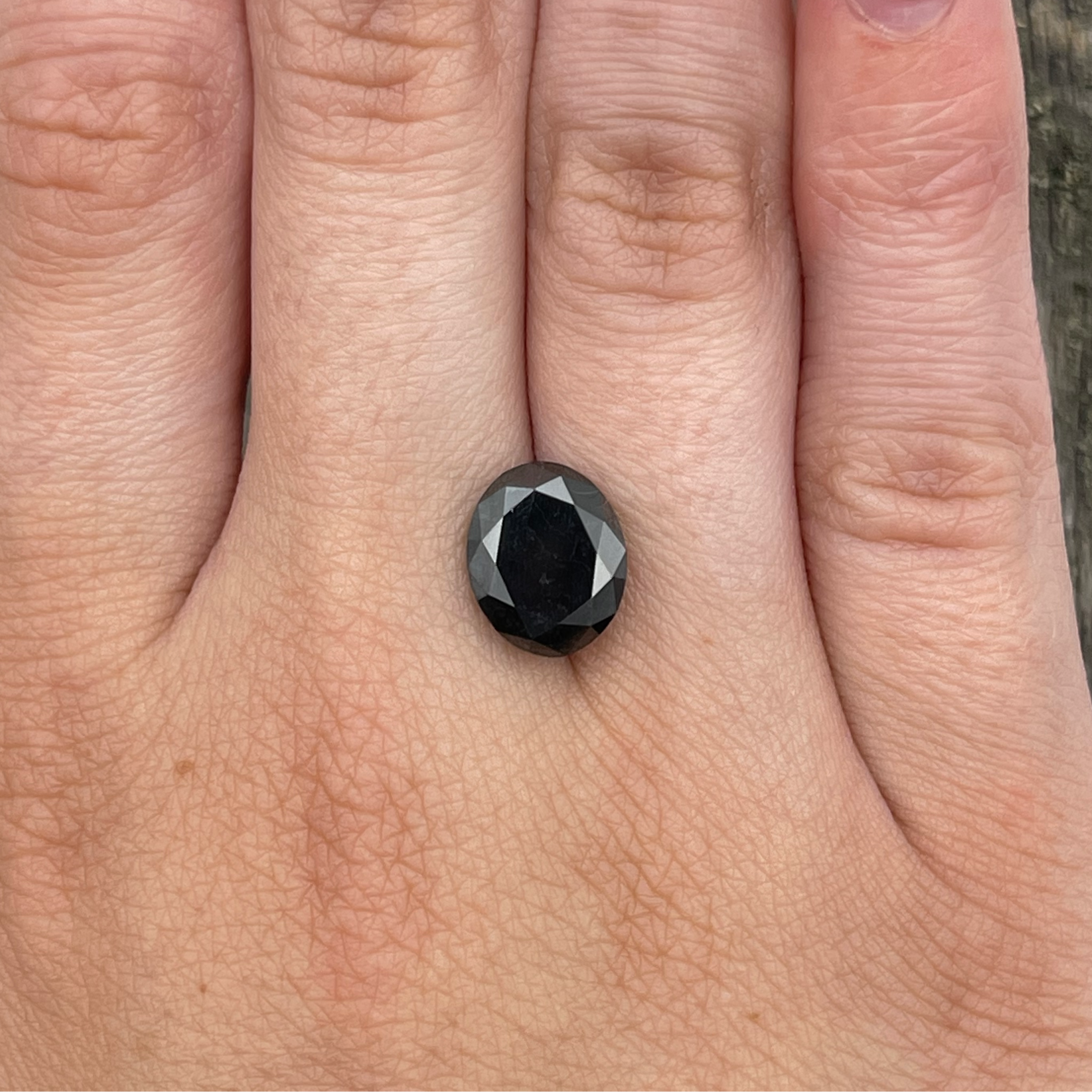 "AYA" - OVAL DOUBLE CUT SALT & PEPPER DIAMOND-7