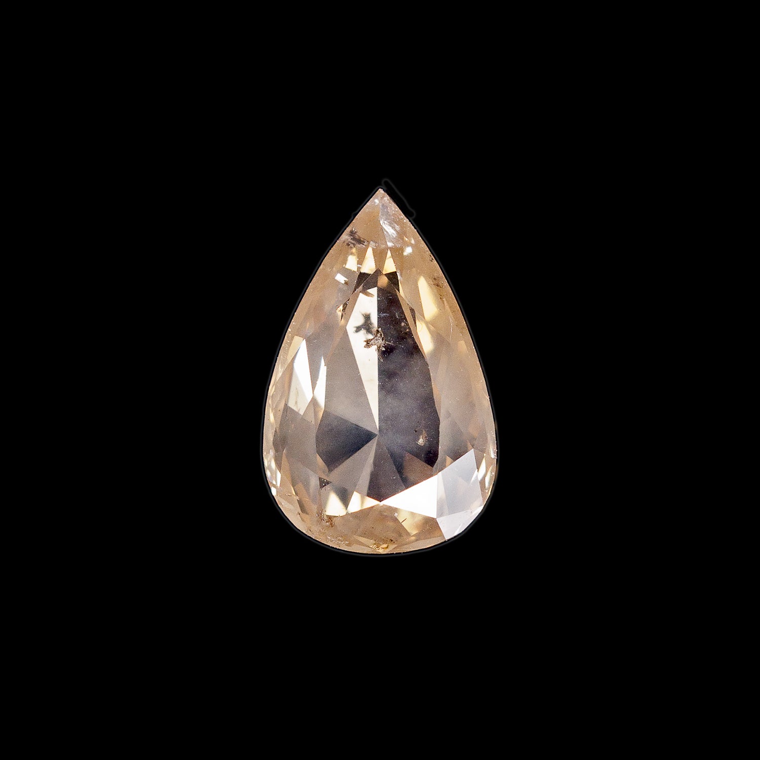 "ARBANE" - PEAR-SHAPED CHAMPAGNE SALT & PEPPER DIAMOND-4