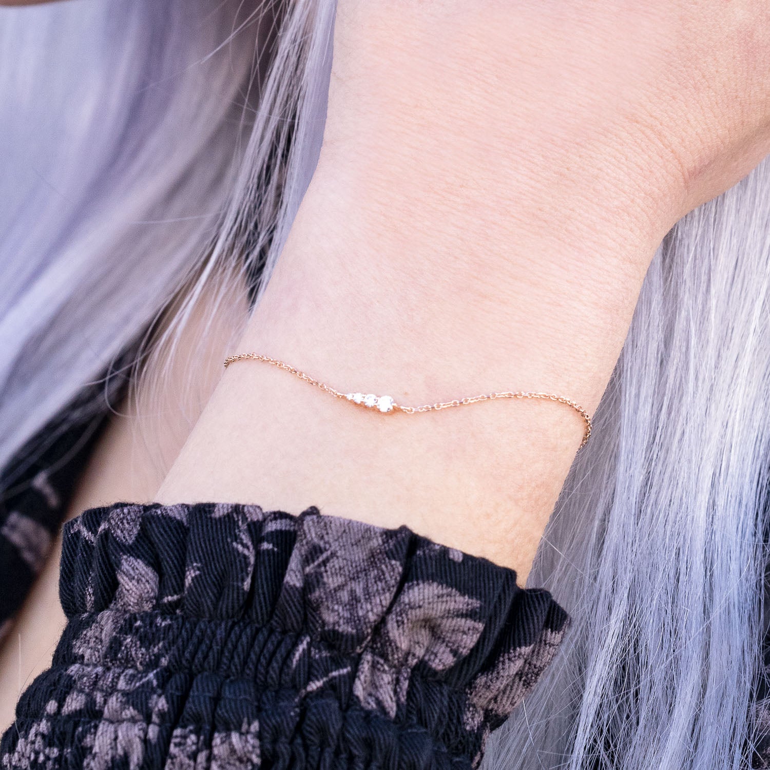 14K GOLD DIAMOND ACCENTS BRACELET-3