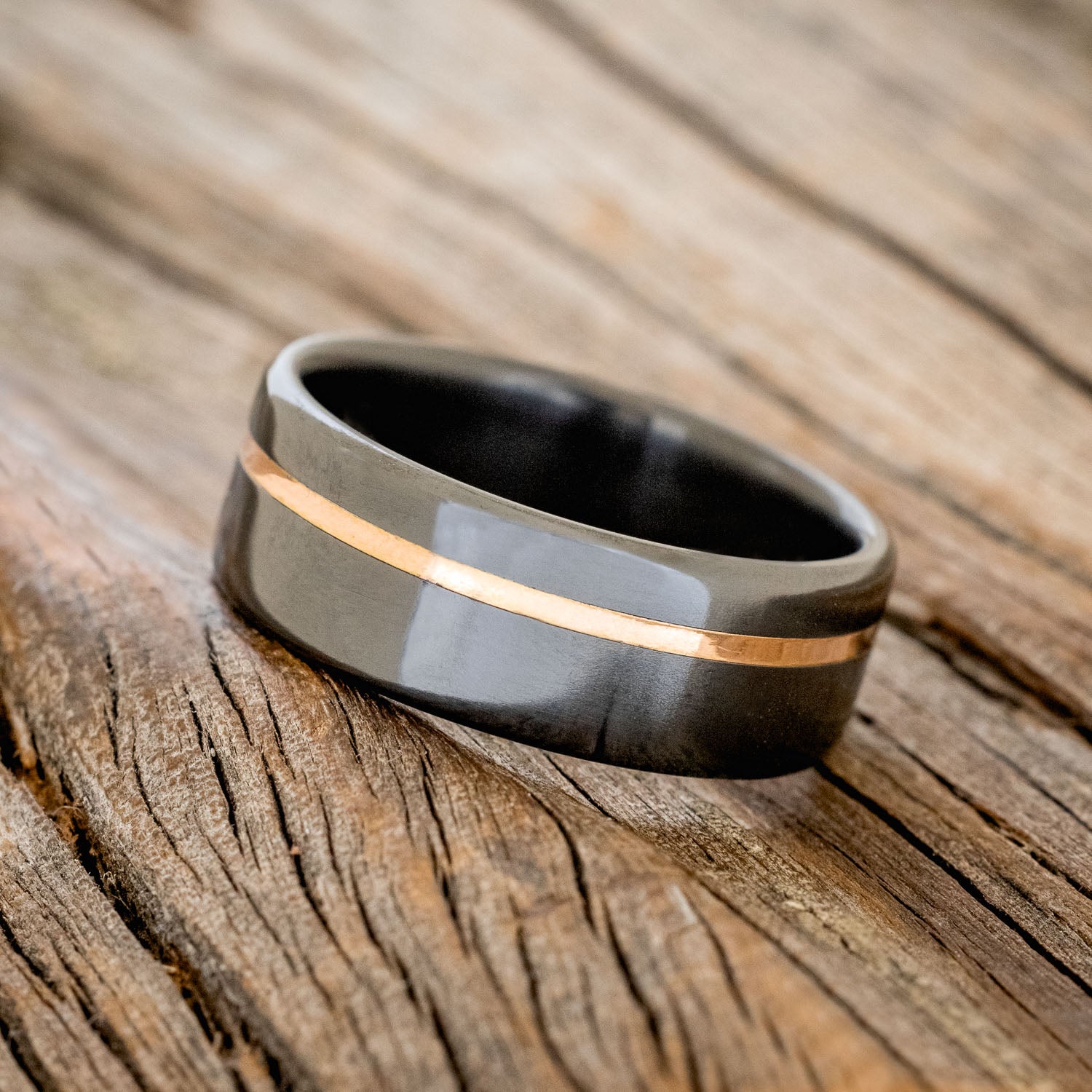 14K GOLD INLAY WEDDING RING-2